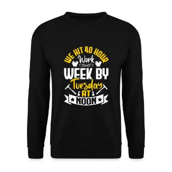 Quota d’agriculteur pour tracteurs agricoles - Sweat-shirt Unisexe - noir - Devant - Alina (178cm) & Michal (187cm)