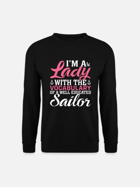 Yachtsegel, das lustiges Segelboot sagt - Unisex Pullover - Schwarz