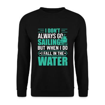 Yacht sail that says funny sailboat - Unisex Sweatshirt - black - Front - Alina (178cm) & Michal (187cm)