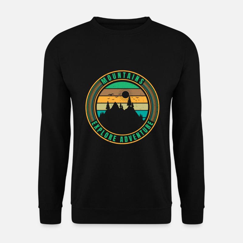 Mountains Explore Adventure - Unisex Sweatshirt - black