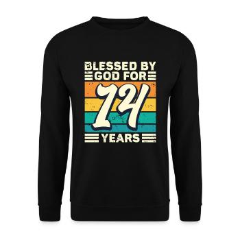 14 Birthday Gift Years Funny Saying - Unisex Sweatshirt - black - Front - Alina (178cm) & Michal (187cm)