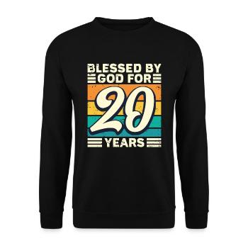 20 Birthday Gift Years Funny Saying - Unisex Sweatshirt - black - Front - Alina (178cm) & Michal (187cm)