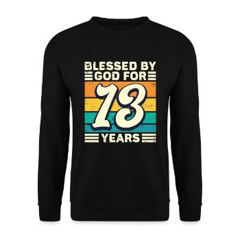 13 années de cadeaux d’anniversaire drôle de dicton - Sweat-shirt Unisexe - noir - Devant - Alina (178cm) & Michal (187cm)