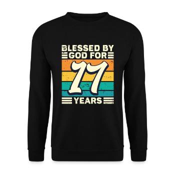 17 Birthday Gift Years Funny Saying - Unisex Sweatshirt - black - Front - Alina (178cm) & Michal (187cm)