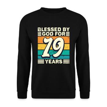 19 Birthday Gift Years Funny Saying - Unisex Sweatshirt - black - Front - Alina (178cm) & Michal (187cm)