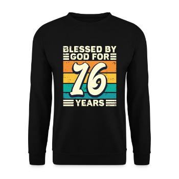16 années de cadeau d’anniversaire drôle de dicton - Sweat-shirt Unisexe - noir - Devant - Alina (178cm) & Michal (187cm)