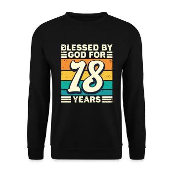 18 années de cadeaux d’anniversaire drôle de dicton - Sweat-shirt Unisexe - noir - Devant - Alina (178cm) & Michal (187cm)