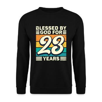 23 Birthday Gift Years Funny Saying - Unisex Sweatshirt - black - Front - Alina (178cm) & Michal (187cm)