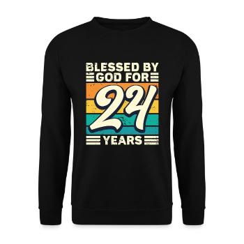 24 années de cadeaux d’anniversaire drôle de dicton - Sweat-shirt Unisexe - noir - Devant - Alina (178cm) & Michal (187cm)