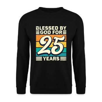 25 années de cadeaux d’anniversaire drôle de dicton - Sweat-shirt Unisexe - noir - Devant - Alina (178cm) & Michal (187cm)