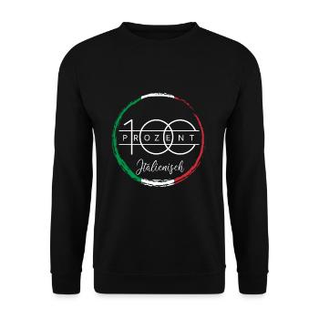 Italienisch, Italiener, Italien - Unisex Pullover - Schwarz - Vorne - Alina (178cm) & Michal (187cm)