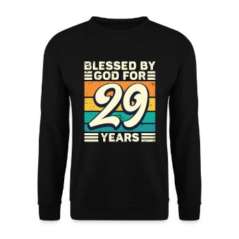 29 Birthday Gift Years Funny Saying - Unisex Sweatshirt - black - Front - Alina (178cm) & Michal (187cm)