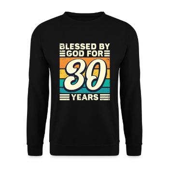 30 Birthday Gift Years Funny Saying - Unisex Sweatshirt - black - Front - Alina (178cm) & Michal (187cm)