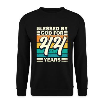 44 Birthday Gift Years Funny Saying - Unisex Sweatshirt - black - Front - Alina (178cm) & Michal (187cm)