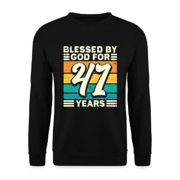 41 Birthday Gift Years Funny Saying - Unisex Sweatshirt - black - Front - Alina (178cm) & Michal (187cm)
