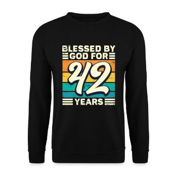 46 Birthday Gift Years Funny Saying - Unisex Sweatshirt - black - Front - Alina (178cm) & Michal (187cm)