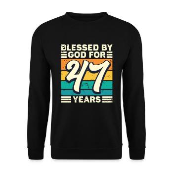 47 années de cadeaux d’anniversaire drôle de dicton - Sweat-shirt Unisexe - noir - Devant - Alina (178cm) & Michal (187cm)
