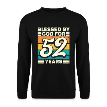 52 années de cadeaux d’anniversaire drôle de dicton - Sweat-shirt Unisexe - noir - Devant - Alina (178cm) & Michal (187cm)