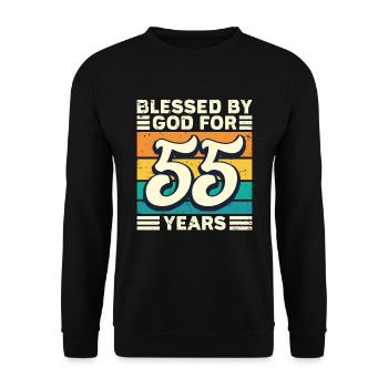 55 années de cadeaux d’anniversaire drôle de dicton - Sweat-shirt Unisexe - noir - Devant - Alina (178cm) & Michal (187cm)