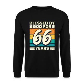 66 années de cadeaux d’anniversaire drôle de dicton - Sweat-shirt Unisexe - noir - Devant - Alina (178cm) & Michal (187cm)