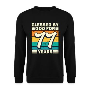77 années de cadeaux d’anniversaire drôle de dicton - Sweat-shirt Unisexe - noir - Devant - Alina (178cm) & Michal (187cm)
