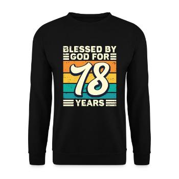 78 Birthday Gift Years Funny Saying - Unisex Sweatshirt - black - Front - Alina (178cm) & Michal (187cm)