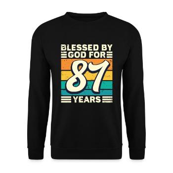 87 années de cadeaux d’anniversaire drôle de dicton - Sweat-shirt Unisexe - noir - Devant - Alina (178cm) & Michal (187cm)