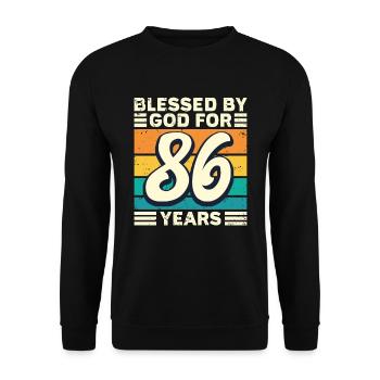 86 années de cadeaux d’anniversaire drôle de dicton - Sweat-shirt Unisexe - noir - Devant - Alina (178cm) & Michal (187cm)