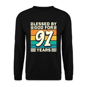 91 années de cadeaux d’anniversaire drôle de dicton - Sweat-shirt Unisexe - noir - Devant - Alina (178cm) & Michal (187cm)