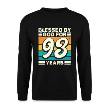 93 années de cadeaux d’anniversaire drôle de dicton - Sweat-shirt Unisexe - noir - Devant - Alina (178cm) & Michal (187cm)