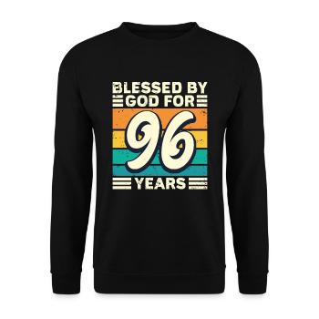 96 années de cadeaux d’anniversaire drôle de dicton - Sweat-shirt Unisexe - noir - Devant - Alina (178cm) & Michal (187cm)