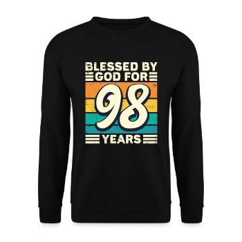 98 Birthday Gift Years Funny Saying - Unisex Sweatshirt - black - Front - Alina (178cm) & Michal (187cm)