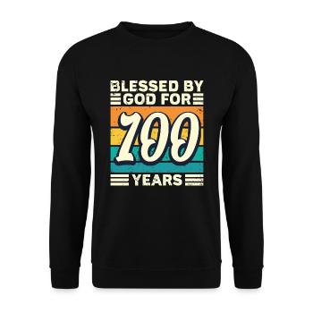 100 Birthday Gift Years Funny Saying - Unisex Sweatshirt - black - Front - Alina (178cm) & Michal (187cm)