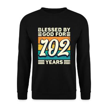 102 années de cadeaux d’anniversaire drôle de dicton - Sweat-shirt Unisexe - noir - Devant - Alina (178cm) & Michal (187cm)