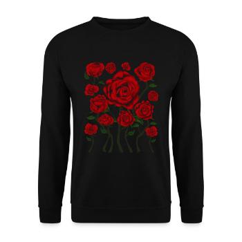 Fleurs Jardin botanique Roses Cadeau Botanique - Sweat-shirt Unisexe - noir - Devant - Alina (178cm) & Michal (187cm)