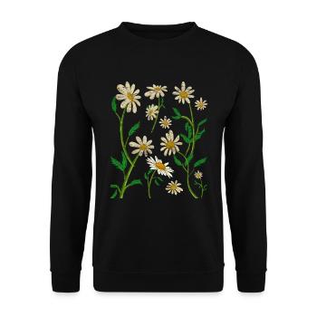 Daisy Nature Fleur Jardinier Cadeau Botanique - Sweat-shirt Unisexe - noir - Devant - Alina (178cm) & Michal (187cm)