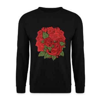 Botanic Garden Roses Gardener Gift Botany - Unisex Sweatshirt - black - Front - Alina (178cm) & Michal (187cm)