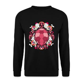 Polynésie Mandala Mer Animal Cadeau Tortue - Sweat-shirt Unisexe - noir - Devant - Alina (178cm) & Michal (187cm)