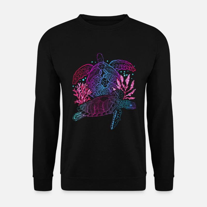 Polynésie Cadeau d’Animal de Mer Tortue Animale - Sweat-shirt Unisexe - noir