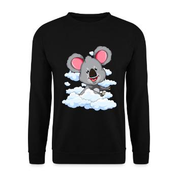 Animal Lover Australie Animal Gift Cloud Koala - Sweat-shirt Unisexe - noir - Devant - Alina (178cm) & Michal (187cm)