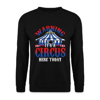 Circus Artist Circus Tent Funny Gift Circus - Unisex Sweatshirt - black - Front - Alina (178cm) & Michal (187cm)