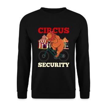 Bears Circus Security Forest Animal Gift Circus - Unisex Sweatshirt - black - Front - Alina (178cm) & Michal (187cm)