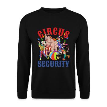 Circus Artist Elephant Clown Animal Gift Circus - Unisex Sweatshirt - black - Front - Alina (178cm) & Michal (187cm)