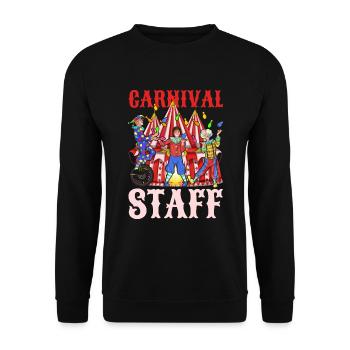 Circus Artist Clown Carnival Gift Idea Circus - Unisex Sweatshirt - black - Front - Alina (178cm) & Michal (187cm)