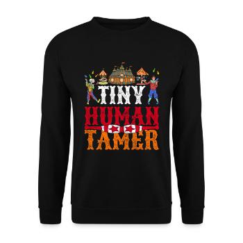 Little People Tamer Funny Gift Circus - Unisex Sweatshirt - black - Front - Alina (178cm) & Michal (187cm)
