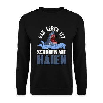 Hai - Unisex Pullover - Schwarz - Vorne - Alina (178cm) & Michal (187cm)