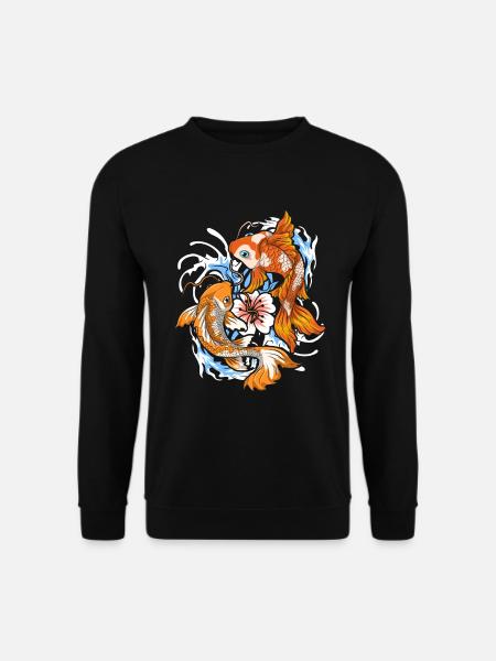 Japanischer Koi Fisch Geschenk Japan Koi Karpfen - Unisex Pullover - Schwarz