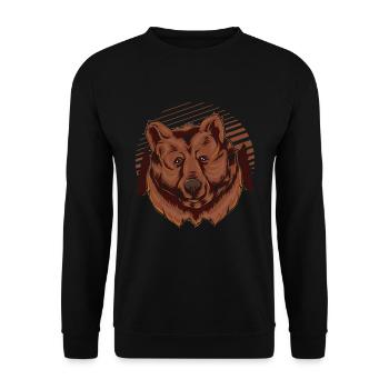 Nature Ours brun Forêt Forêt Grizzly Cadeau Ours - Sweat-shirt Unisexe - noir - Devant - Alina (178cm) & Michal (187cm)