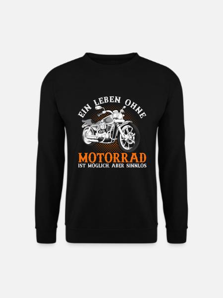 Motorradfahrer Biker Lustiges Geschenk Motorrad - Unisex Pullover - Schwarz