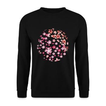 Japon Sakura Idée cadeau Fleurs de cerisier japonais - Sweat-shirt Unisexe - noir - Devant - Alina (178cm) & Michal (187cm)
